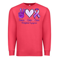 Cardinal Peace Love Cure Odgkins Lympoma Premium Sweatshirt - Jasminsmagicworld