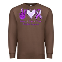 Chestnut Peace Love Cure Odgkins Lympoma Premium Sweatshirt - Jasminsmagicworld