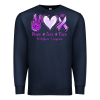 Navy Peace Love Cure Odgkins Lympoma Premium Sweatshirt - Jasminsmagicworld
