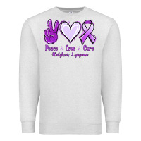 Oatmeal Heather Peace Love Cure Odgkins Lympoma Premium Sweatshirt - Jasminsmagicworld