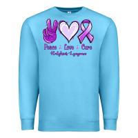 Ocean Blue Peace Love Cure Odgkins Lympoma Premium Sweatshirt - Jasminsmagicworld