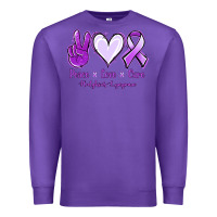 Purple Peace Love Cure Odgkins Lympoma Premium Sweatshirt - Jasminsmagicworld