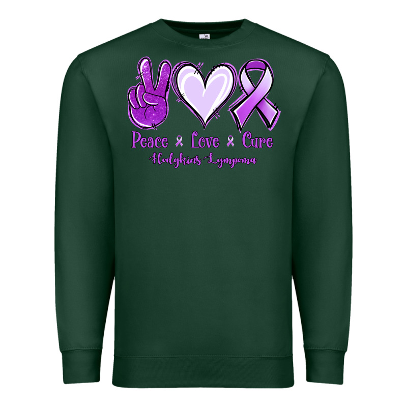 Peace Love Cure Odgkins Lympoma Premium Sweatshirt by Jasminsmagicworld | Teevron