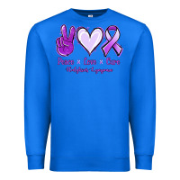 True Royal Peace Love Cure Odgkins Lympoma Premium Sweatshirt - Jasminsmagicworld