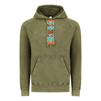 Vintage Olive fall pattern Vintage Hoodie - Artiststas