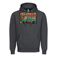 Smoke merry christmas farm truck Zipper Hoodie - Jasminsmagicworld