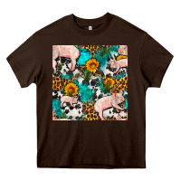 Chocolate Brown american yorkshire pig seamless pattern Heavy Core Tee - FaDigitalArtStudio