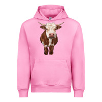 Fuchsia Pink hereford cow Urban Hoodie - RanaPortraitStore