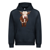 Navy hereford cow Urban Hoodie - RanaPortraitStore