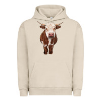 Pigment French Oak hereford cow Urban Hoodie - RanaPortraitStore