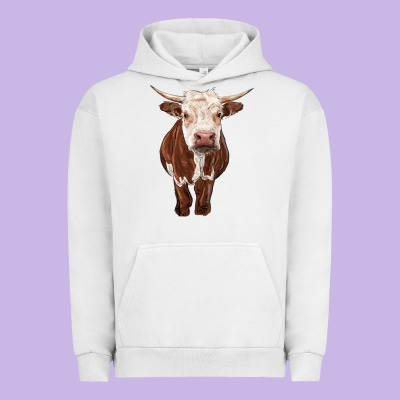 Hereford Cow Urban Hoodie Designed By Ranaportraitstore