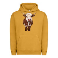 Pigment Peanut Butter hereford cow Urban Hoodie - RanaPortraitStore