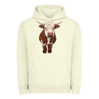 Pigment Pistachio hereford cow Urban Hoodie - RanaPortraitStore