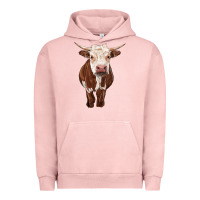 Pigment Salmon hereford cow Urban Hoodie - RanaPortraitStore