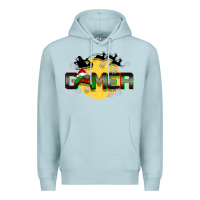 Blue Mist Christmas gamer Premium Hoodie - BarkalooDesign