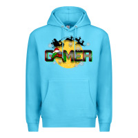 Ocean Blue Christmas gamer Premium Hoodie - BarkalooDesign
