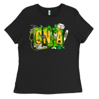 Black St. Patricks Day Cna Ladies Tee - CowhideDigitalArt