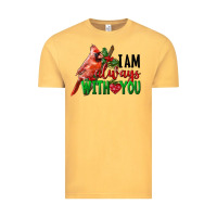 Vintage Mustard I Am Always With Your Cardinal Bird Vintage Tee - LillyAllenDesigns