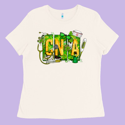 St. Patricks Day Cna Ladies Tee Designed By Cowhidedigitalart