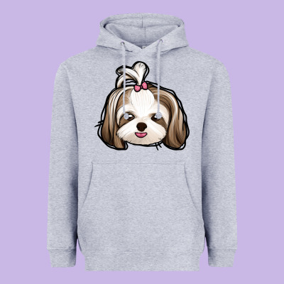 Shih Tzu Heavyweight Hoodie Designed By Jasminsmagicworld