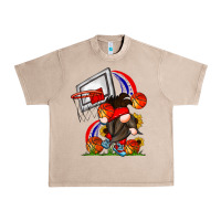 French Oak Basketball Gnome Urban Heavy Tee - CowhideDigitalArt