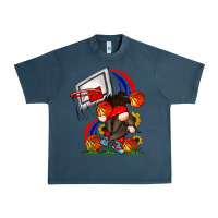 Midnight Navy Basketball Gnome Urban Heavy Tee - CowhideDigitalArt