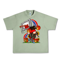 Oil Green Basketball Gnome Urban Heavy Tee - CowhideDigitalArt
