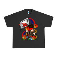 Pigment Black Basketball Gnome Urban Heavy Tee - CowhideDigitalArt