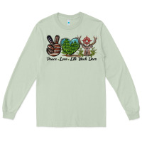 Matcha Peace Love Elk Buck Deer Long Sleeve Tee - LillyAllenDesigns