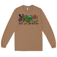 Toasted Coconut Peace Love Elk Buck Deer Long Sleeve Tee - LillyAllenDesigns