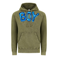 Vintage Olive Balloon Boy Vintage Hoodie - Artiststas