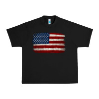 Black Distressed American Flag Urban Heavy Tee - Jasminsmagicworld