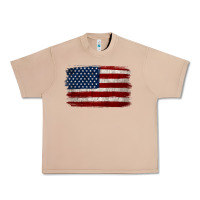 Burro Distressed American Flag Urban Heavy Tee - Jasminsmagicworld