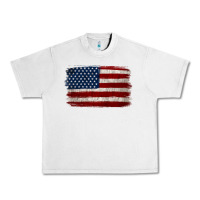 Lunar Rock Distressed American Flag Urban Heavy Tee - Jasminsmagicworld