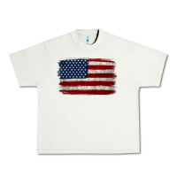 Pistachio Distressed American Flag Urban Heavy Tee - Jasminsmagicworld