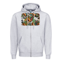 Heather Grey western rodeo background Zipper Hoodie - Jasminsmagicworld