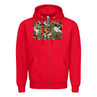 Red western rodeo background Zipper Hoodie - Jasminsmagicworld