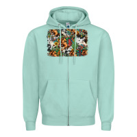 Seafoam western rodeo background Zipper Hoodie - Jasminsmagicworld