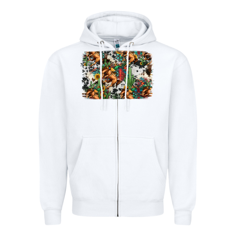 Western Rodeo Background Zipper Hoodie by Jasminsmagicworld | Teevron