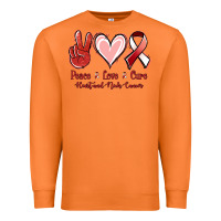 Carrot Peace Love Cure Heart And Neck Cancer Premium Sweatshirt - Jasminsmagicworld