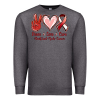 Peace Love Cure Heart And Neck Cancer Premium Sweatshirt | Teevron