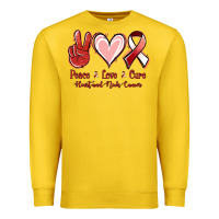 Lemon Peace Love Cure Heart And Neck Cancer Premium Sweatshirt - Jasminsmagicworld