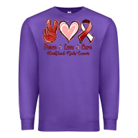 Purple Peace Love Cure Heart And Neck Cancer Premium Sweatshirt - Jasminsmagicworld