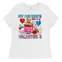 White My Patients is Valentines Ladies Tee - CowhideDigitalArt