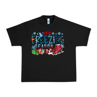 Black It's Freezing Season Urban Heavy Tee - CowhideDigitalArt