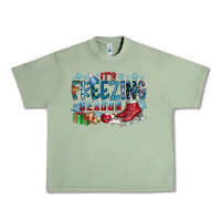 Oil Green It's Freezing Season Urban Heavy Tee - CowhideDigitalArt
