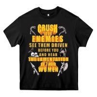 Black crushs your enemies merch Heavy Core Tee - baoMotion