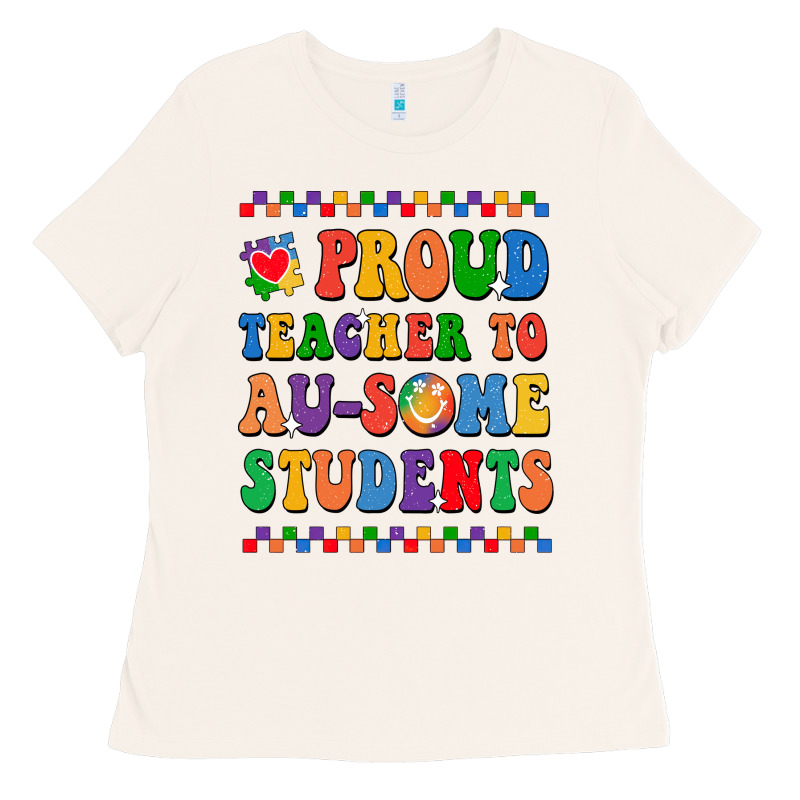 Proud Teacher To Au-some Student Ladies Tee by CowhideDigitalArt | Teevron