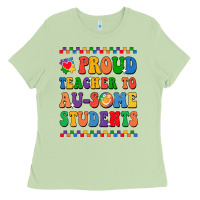 Matcha Proud Teacher to au-some student Ladies Tee - CowhideDigitalArt