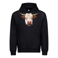 Black hereford cow head Urban Hoodie - RanaPortraitStore